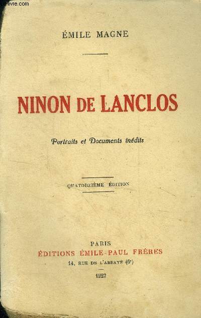 Ninon de Lanclos Portraits et documents indits.