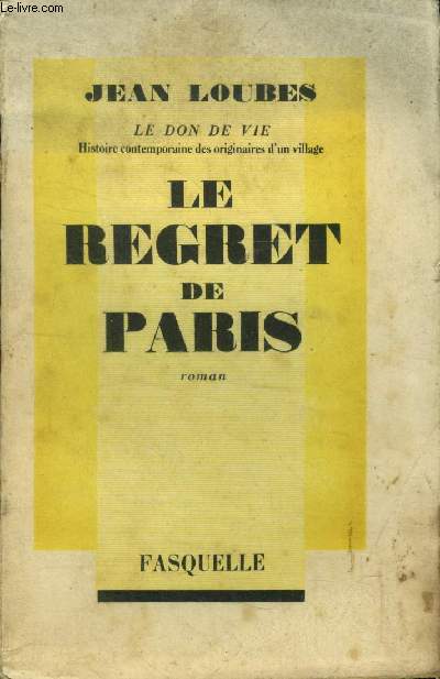 Le regret de Paris (Collection 