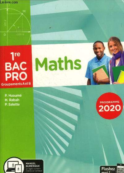 Maths. 1re bac pro groupement A et B.