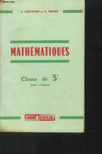 Mathmatiques classe de 3e des lyces