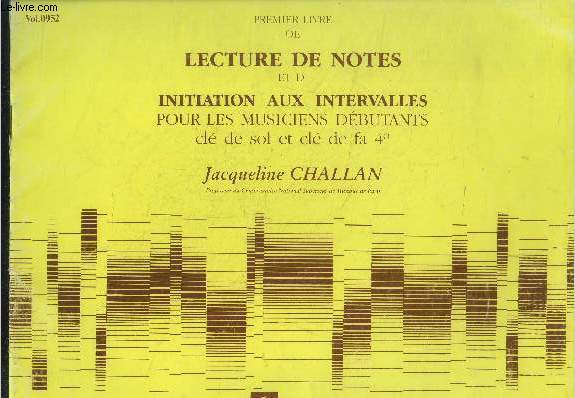 Premier livre de lectures de notes et initiation aux intervalles pour les musiciens dbutants Cl de sol et de fa 4