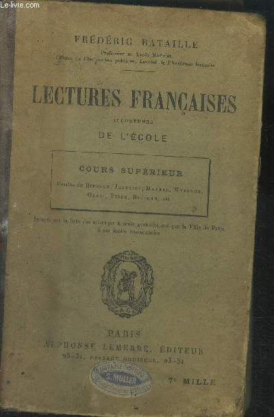 Lectures Franaises illustres de l'Ecole, Cours Suprieur
