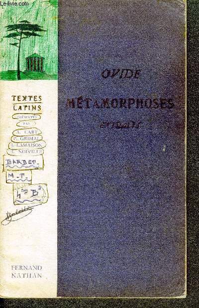 Ovide -metamorphose -extraits- textes latins