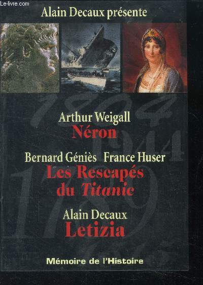 Neron / Les rescaps du Titanic / Letizia - Selection du reader's digest