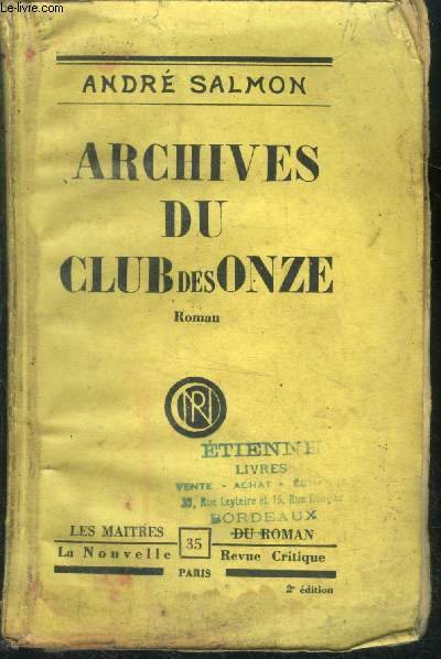 Archives du club des onze - roman