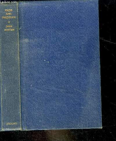 Pride and prejudice - with an introduction by R. W. Chapman - the world's classics N335