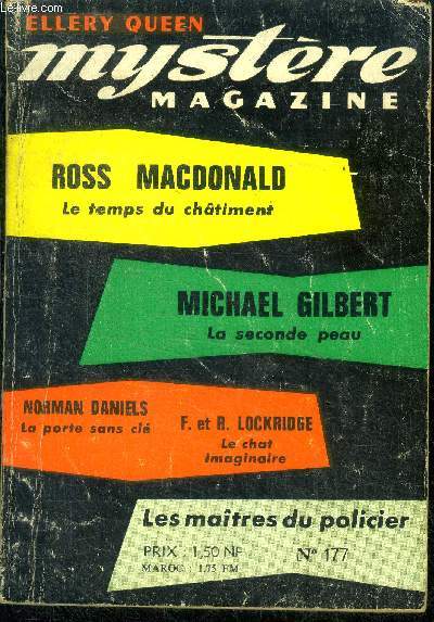 Mystere Magazine N177- octobre 1962- Le temps du chtiment- La seconde peau- La porte sans cl- Le chat imaginaire- tombe a pic- l'enfant et le livre- verdict- le crime passe en jugement...