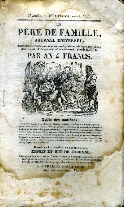 Le pre de famille journal universel 3 anne 23 livraison Mai 1833