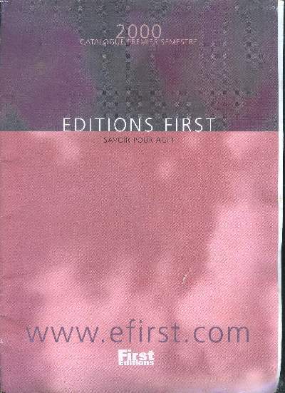 2000 catalogue premier semestre Editions first Savoir pour agir