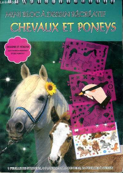 Mini-bloc  dessin rcratif Chevaux et poneys