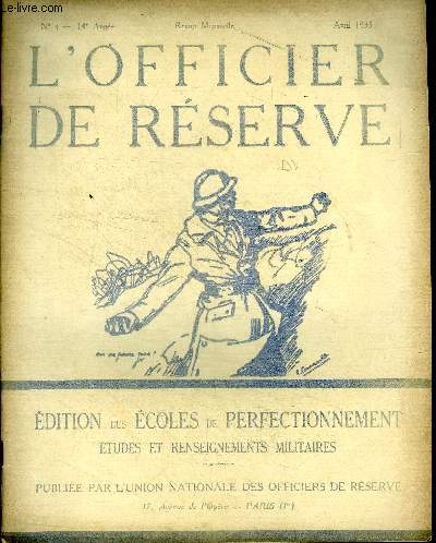 L'officier de rserve N4 14 anne Avril 1935 Discours de M. le Gntal Maurin, Ministre de la guerre,  la sance solennelle du 30 mars 1935,  la Sorbonne