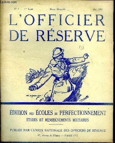 L'officier de rserve N5 11 anne Mai 1932 Sance d monstration de D.C.A. organise le 17 janvier 1932  l'Ecole Militaire  l'occasion de la Fte anniversaire de la Fondation de l'UN.O.R.