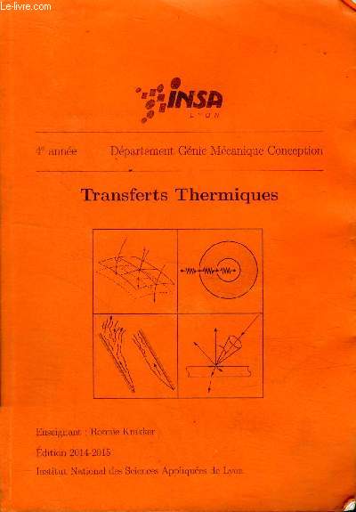 Transferts thermiques 4 anne Dpartement Gnie Mcanique Conception