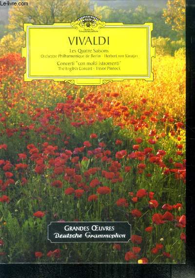 Vivaldi - Les quatres saisons orchestre philarmonique de berlin ,herbert von karajan - concerti con molti istromenti the english concert trevor pinnock