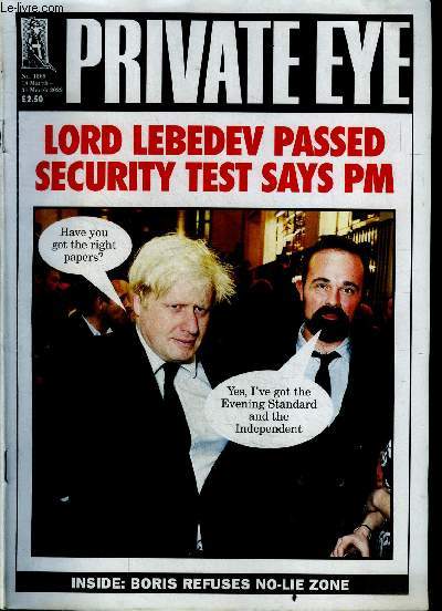 Private eye N1569 - 18 march-31 march 2022- lord lebedev passed security test says pm- russian invasion triumph, homes for ukraine scheme proves huge success, do liquid diet work and are they safe, ...