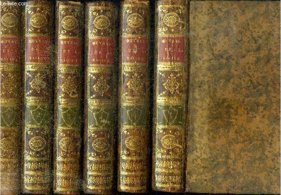 Oeuvres de Louis racine - 6 volumes : tome 1 + 2 + 3 + 4 + 5 + 6 - COMPLET