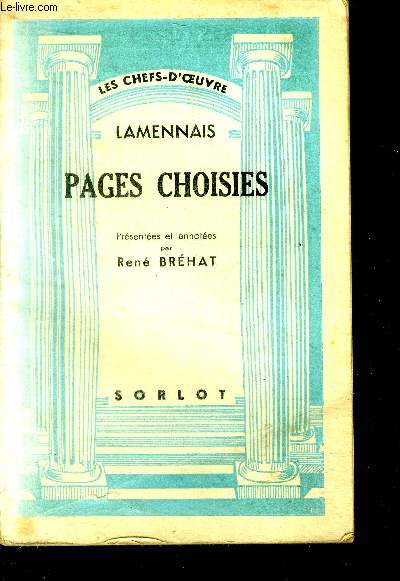 Pages choisies - collection les chefs d'oeuvre