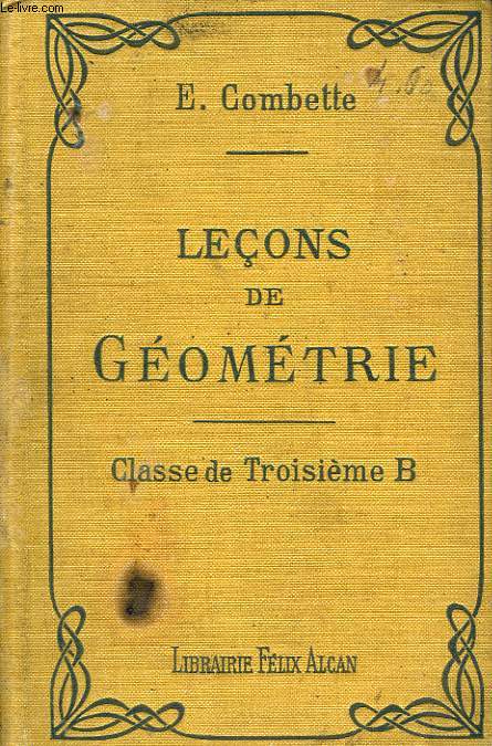 LECONS DE GEOMETRIE, CLASSE DE 3e B