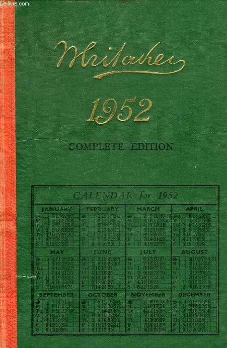1952 WHITAKER'S ALMANACK, GENERAL ELECTION, OCTOBER 25, 1951, SUPPLEMENT
