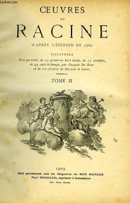 OEUVRES DE RACINE, D'APRES L'EDITION DE 1760, TOME II