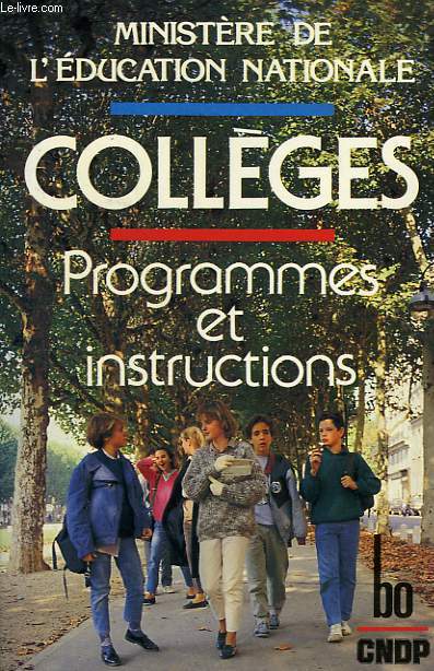 COLLEGES, PROGRAMMES ET INSTRUCTIONS 1985