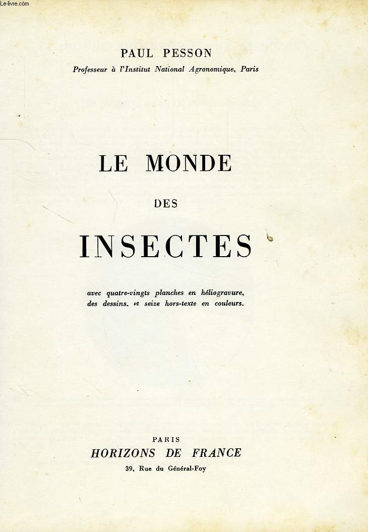 LE MONDE DES INSECTES