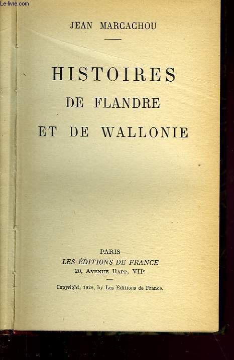 HISTOIRES DE FLANDRE ET DE WALLONIE.