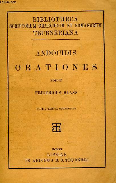 ANDOCIDIS ORATIONES