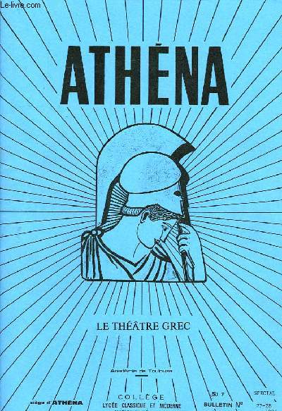 ATHENA, LE THEATRE GREC, N 27-28, MARS 1984