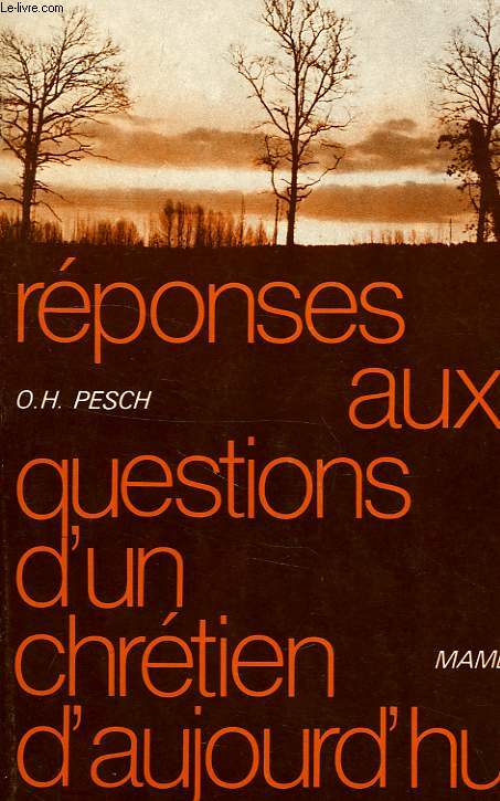 REPONSES AUX QUESTIONS D'UN CHRETIEN D'AUJOURD'HUI