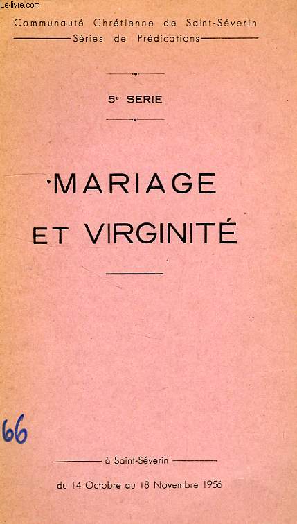 MARIAGE ET VIRGINITE
