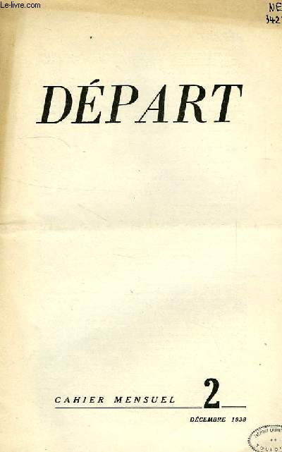 DEPART, N 2, DEC. 1938