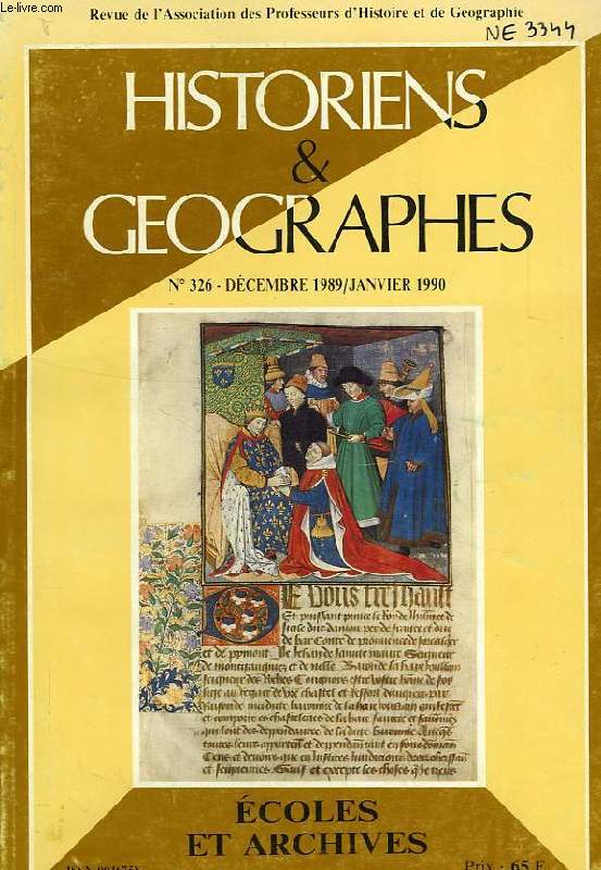 HISTORIENS ET GEOGRAPHES, N 326, DEC. 1989-JAN. 1990