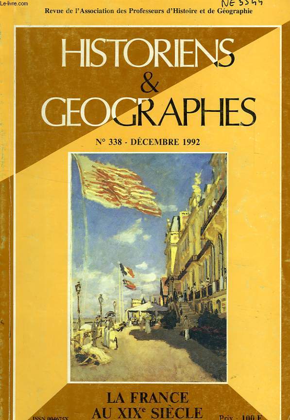 HISTORIENS ET GEOGRAPHES, N 338, DEC. 1992