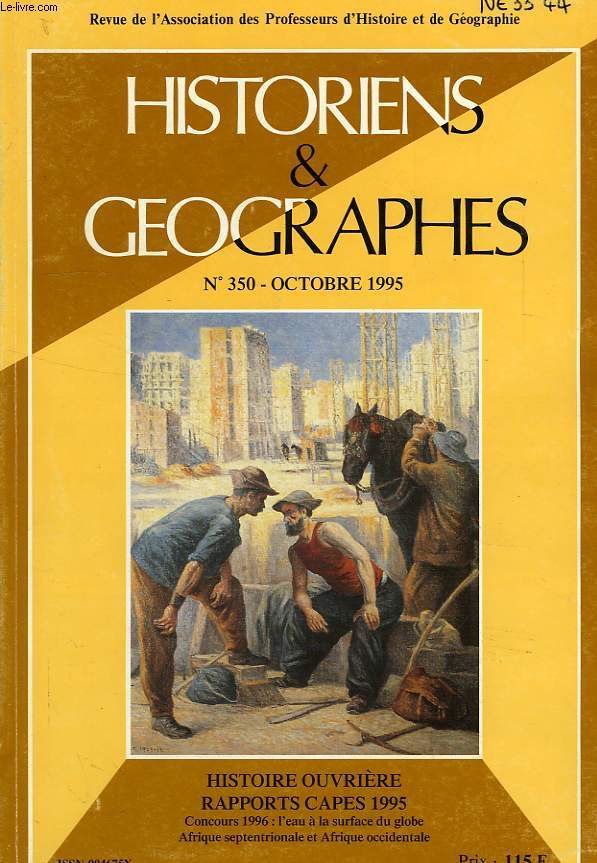 HISTORIENS ET GEOGRAPHES, N 340, OCT. 1995