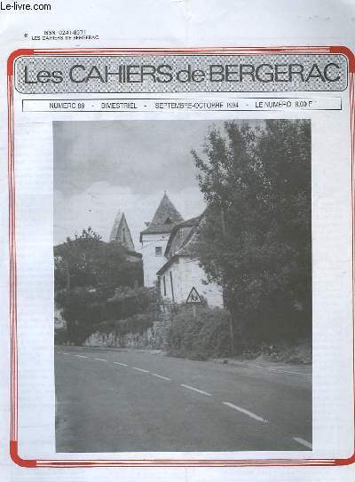 LES CAHIERS DE BERGERAC, N 89, SEPT-OCT. 1994