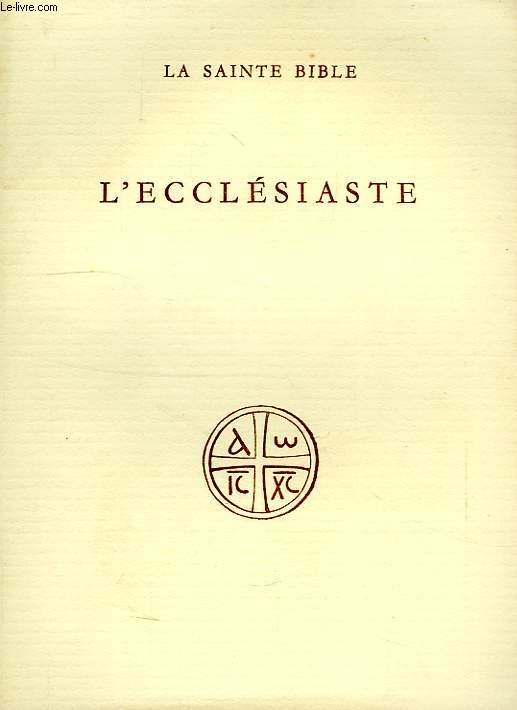 L'ECCLESIASTE