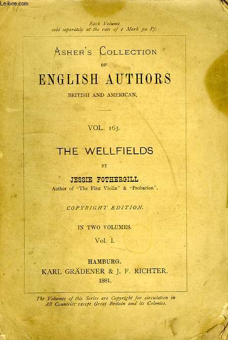 THE WELLFIELDS, IN TWO VOLUMES, VOL. I