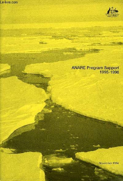 ANARE PROGRAME SUPPORT, 1995-1996