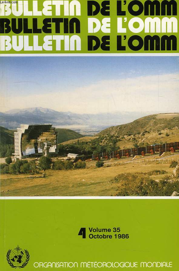 BULLETIN DE L'OMM, N 4, VOL. 35, OCT. 1986