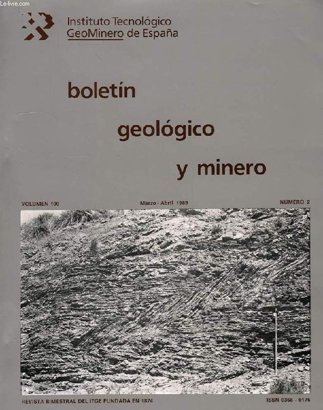 BOLETIN GEOLOGICO Y MINERO, VOL. 100, N 2, MARZO-ABRIL 1989