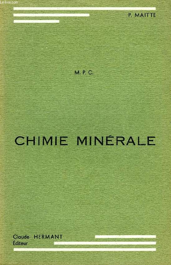 CHIMIE MINERALE