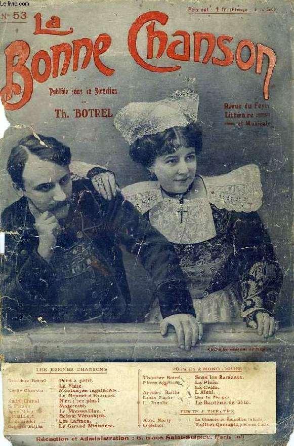 LA BONNE CHANSON, 5e ANNEE, N 53, MARS 1912