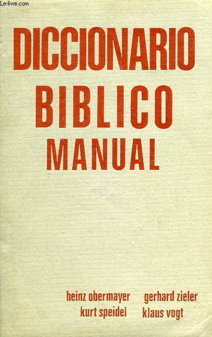 DICCIONARIO BIBLICO MANUAL