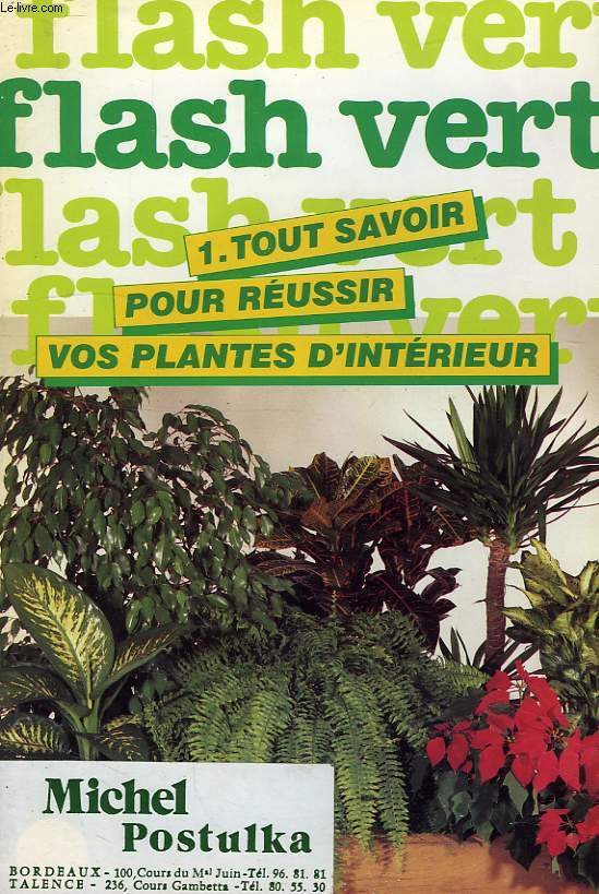 FLASH VERT, 1. TOUT SAVOIR POUR REUSSIR VOS PLANTES D'INTERIEUR
