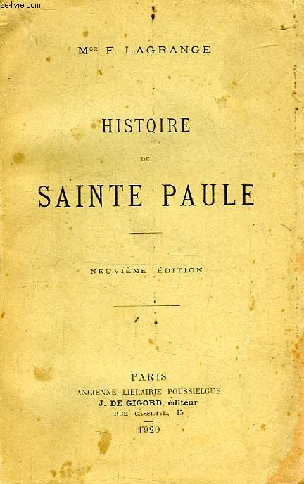 HISTOIRE DE SAINTE PAULE