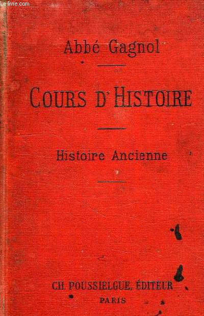 COURS D'HISTOIRE, HISTOIRE ANCIENNE DE PEUPLES DE L'ORIENT, CLASSE DE 6e