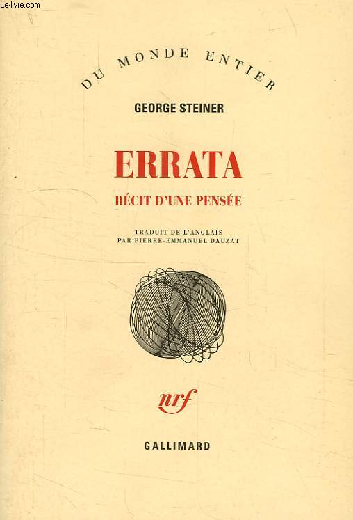 ERRATA, RECIT D'UNE PENSEE