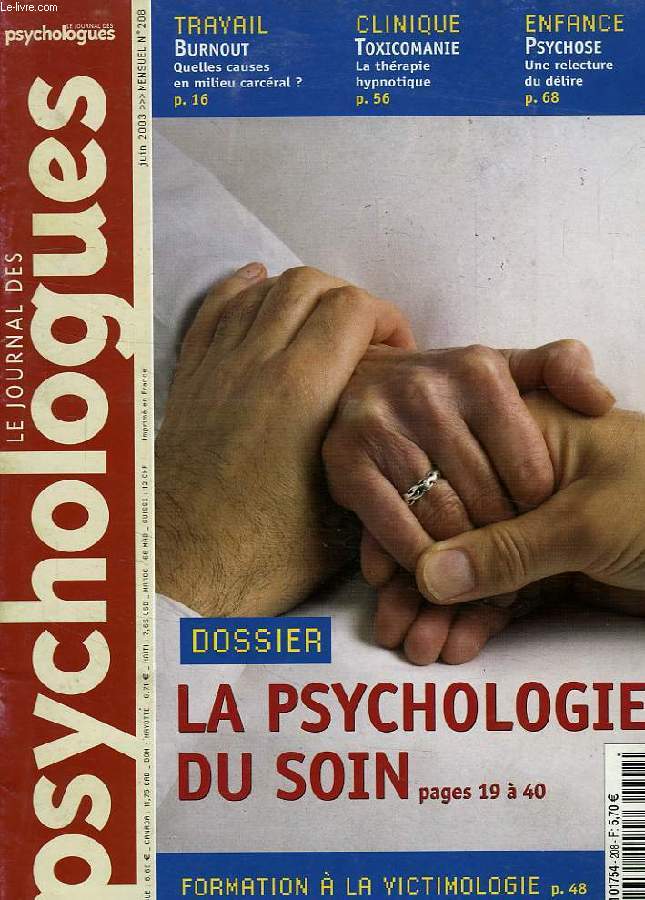 LE JOURNAL DES PSYCHOLOGUES, N 208, JUIN 2003