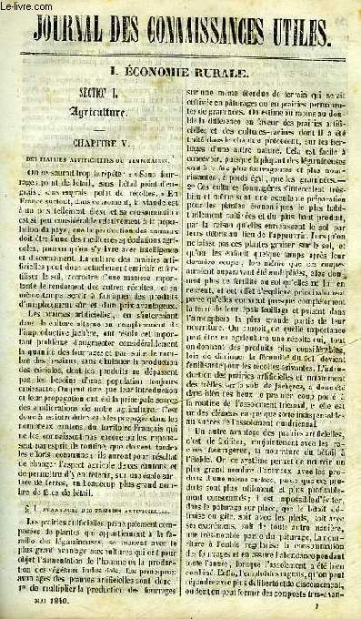JOURNAL DES CONNAISSANCES UTILES, N 5, MAI 1840